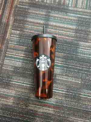 Starbucks Tortoise Shell Acrylic Cold Cup Tumbler Venti 24 oz BRAND NEW with SKU - Sold on eBay Dec, 19th 2019 for $32.00