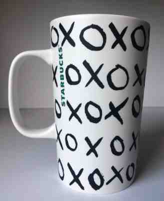 Starbucks 2015 Coffee Cup Mug Dot Collection Tall XOXO 16 oz Love OX Matte White - Sold on eBay Dec, 19th 2019 for $20.00
