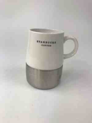 Starbucks Coffee Mug Cup Non-Skid Metal Bottom & White Ceramic Top 2006 14oz - Sold on eBay Dec, 19th 2019 for $19.85
