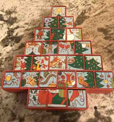 2005 Starbucks Christmas Tree Advent Calendar Reversible Gift Drawers Empty - Sold on eBay Dec, 19th 2019 for $20.00