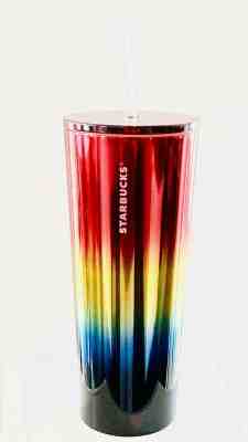 New Starbucks Iridescent Rainbow Summer 2019 Metal Tumbler Venti 24oz Pride LGBT - Sold on eBay Dec, 19th 2019 for $29.99