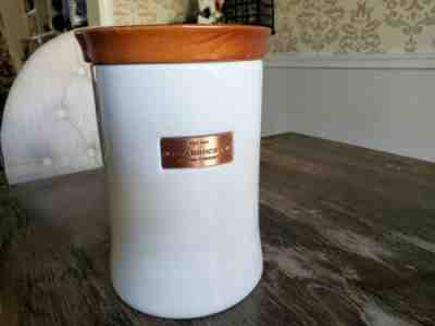 STARBUCKS Plaque Logo Coffee Storage Jar Canister Ceramic Wooden Lid 2010 - Sold on eBay Dec, 21st 2019 for $24.99