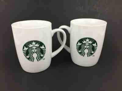 Pair Small Starbucks Cafe Coffee White Green Logo Mug Cup Lot 2013 - Sold on eBay Dec, 18th 2019 for $19.21