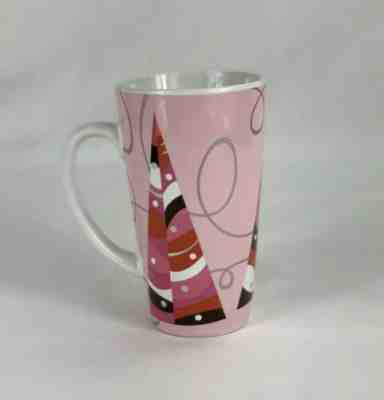 Pink Triangle Tree Starbucks Tall Coffee Tea Mug Cup Christmas Holiday 2004 16oz - Sold on eBay Dec, 18th 2019 for $18.99