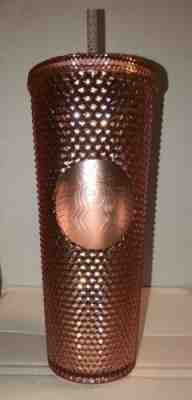 NEW Starbucks 2019 Radiant Sparkling Jeweled Tumbler ~ Rose Gold ~ Venti 24oz  - Sold on eBay Dec, 18th 2019 for $38.00