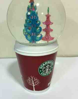 Starbucks 2006 Holiday Snow Globe Ornament Red To Go Cup Christmas Trees - Sold on eBay Dec, 18th 2019 for $26.99