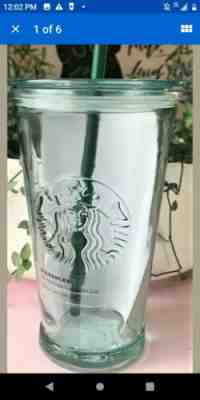 Starbucks 2019 Glass Cold to Go Cup Mug Tumbler,  16oz,  Recycled Glass (Spain) - Sold on eBay Dec, 18th 2019 for $25.00