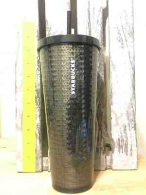 Starbucks Black Sequin Venti Cold Cup Tumbler 24 Oz Holiday 2018 - Sold on eBay Dec, 18th 2019 for $19.99