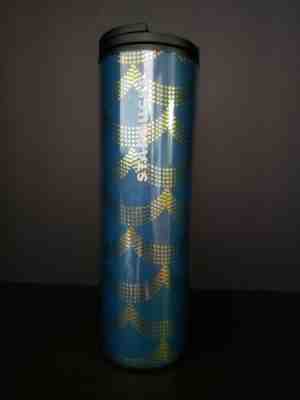 Starbucks Siren Scales Tumbler 2017 Anniversary Collection Blue Gold NWT - Sold on eBay Dec, 18th 2019 for $20.00