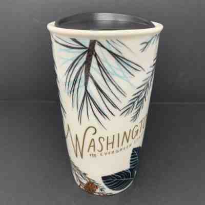 Starbucks 2017 Washington Evergreen State Ceramic Travel Tumbler 12 Oz - Sold on eBay Dec, 18th 2019 for $29.99