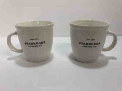 2001 Starbucks Coffee Mug Cup Barista Abbey White Black 18 oz  ***Lot Of 2*** - Sold on eBay Dec, 18th 2019 for $18.00