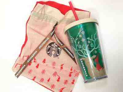 Starbucks Tumble Cold Cup Raindeer in Present Grande  16 Oz  2018 Thailand - Sold on eBay Dec, 18th 2019 for $32.00