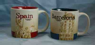 SPAIN & BARCELONA Starbucks Coffee demitasse mugs city country  mugs cups - Sold on eBay Dec, 18th 2019 for $19.77