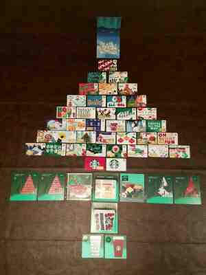 +Sleeves Complete 54 / 55 Set Starbucks 2019 Christmas Holiday Gift Cards - USA - Sold on eBay Dec, 18th 2019 for $16.85
