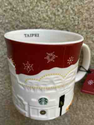 Starbucks Red Relief Mug Taipei Rare Cup - Sold on eBay Dec, 18th 2019 for $35.00