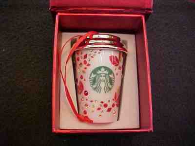2013 STARBUCKS  SWAROVSKI Christmas Ornament Rare Inn Orig. Box Mint - Sold on eBay Dec, 18th 2019 for $44.99