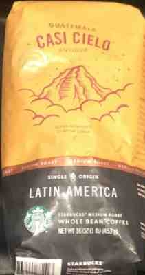 New Sealed Starbucks Casi Cielo Coffee Whole Bean Medium Roast 1 Lb - Sold on eBay Dec, 18th 2019 for $22.75