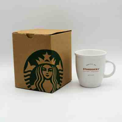 Starbucks Seattle WA White Matte Gloss Ceramic Coffee Mug Gold 2016 12oz  New - Sold on eBay Dec, 18th 2019 for $24.95