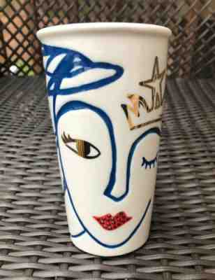 Starbucks 2016 Anniversary Siren Swarovski Crystal Red Lips Ceramic Tumbler Mug - Sold on eBay Dec, 18th 2019 for $29.99