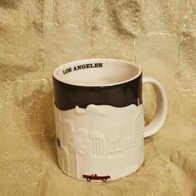 Starbucks Mug Los Angeles Relief Collector Series Embossed 16oz 2012 Red Car Cup - Sold on eBay Dec, 18th 2019 for $22.50