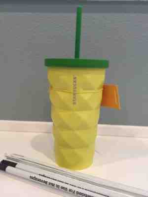 NWT Starbucks Pineapple Iced Coffee Metal Tumbler Hawaii Exclusive Grande 16 oz - Sold on eBay Dec, 18th 2019 for $48.88