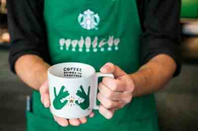 Starbucks ASL Deaf Sign Language Coffee Mug NWT Limited Edition Cup New & Rare - Sold on eBay Dec, 18th 2019 for $15.80