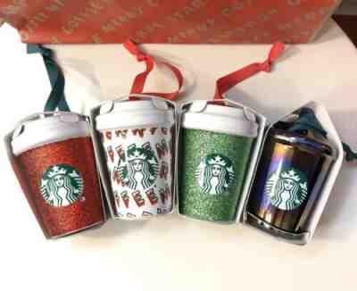 2019 Starbucks Winter Holiday Set of (4) Ceramic Cup Ornaments NWT - Sold on eBay Dec, 18th 2019 for $44.00