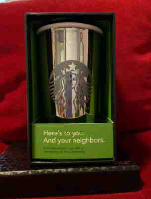 NWT Starbucks 2012 Limited Edition White Gold Ceramic Travel Tumbler RARE - Sold on eBay Jan, 10th 2020 for $49.00