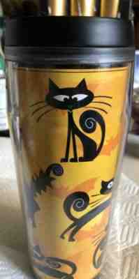 Starbucks 2002-3 Barista Coffee Cup Travel Mug Tumbler 16 oz cats/bats Halloween - Sold on eBay Jan, 10th 2020 for $20.00