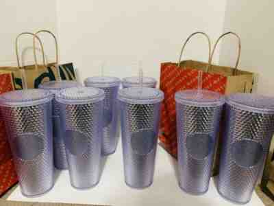 One Holiday Starbucks 2019 Venti Bling Platinum Silver Studded Cold Cup Tumbler - Sold on eBay Jan, 10th 2020 for $29.00
