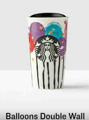 2017 Starbucks Valentines Day 12 Oz Ceramic Tumbler Traveler Hearts Balloons  - Sold on eBay Jan, 10th 2020 for $21.99