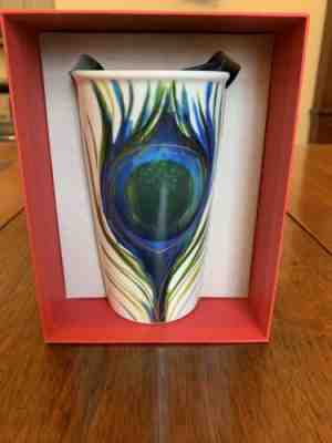 Starbucks Coffee Peacock Feather Traveler Tumbler Mug 12oz - NEW in Box - Sold on eBay Jan, 10th 2020 for $26.03