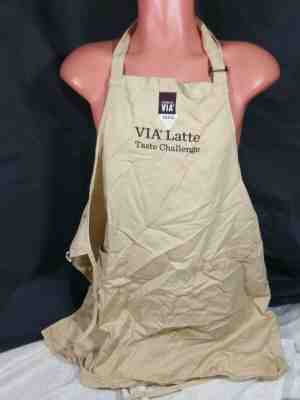 Starbucks Apron Via Latte Khaki Tan Taste Challenge Employee - Sold on eBay Jan, 10th 2020 for $19.99