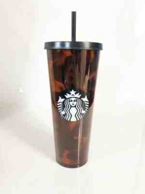 Starbucks Fall Venti Mocha swirl Tortoise Shell Tumbler Travel Cup 24oz New - Sold on eBay Jan, 9th 2020 for $39.00