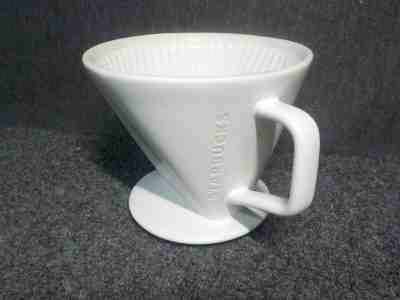 STARBUCKS Coffee Pour Over White Porcelain Cone Drip Filter Holder #4  - Sold on eBay Jan, 9th 2020 for $23.99