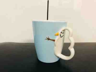 Starbucks Barista 2003 Blue Snowman Coffee Mug Cup 3D Handle Holiday Christmas - Sold on eBay Jan, 9th 2020 for $25.00