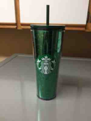 New Starbucks Christmas LE 2019 24oz Mermaid Green Glitter Tumbler Cold Cup  - Sold on eBay Jan, 9th 2020 for $18.99