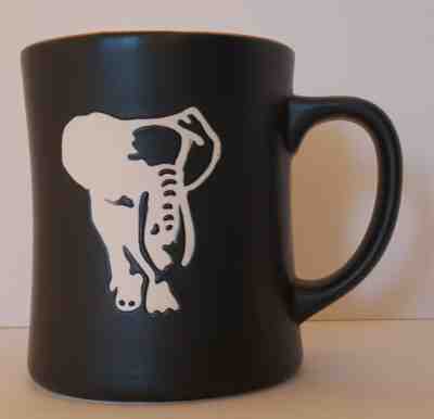 STARBUCKS RARE 2011 KENYA ELEPHANT CUP MUG BLACK WITH ORANGE INTERIOR 16 OZ - Sold on eBay Jan, 9th 2020 for $21.99