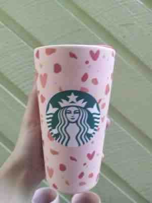 NEW 2020 Starbucks Hot Tumbler Valentines Day Limited Edition Pink Heart 12oz - Sold on eBay Jan, 9th 2020 for $22.00