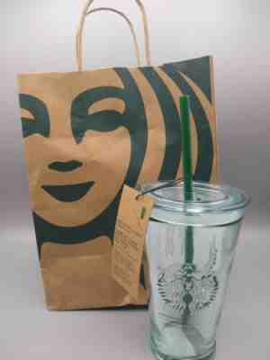 *NEW* Starbucks Recycled Glass, Grande 16oz Tumbler Made In Spain.Free Shipping! - Sold on eBay Jan, 9th 2020 for $24.99