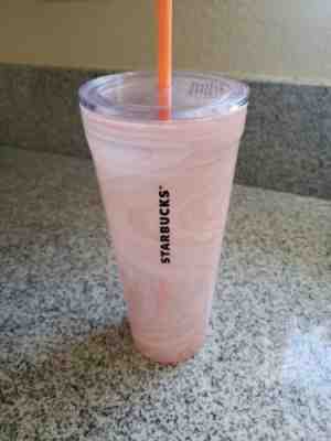 Starbucks 20oz Double Glass Insulated Tumbler. RARE. DISCOUNTINUED. Coral waves. - Sold on eBay Jan, 9th 2020 for $65.00