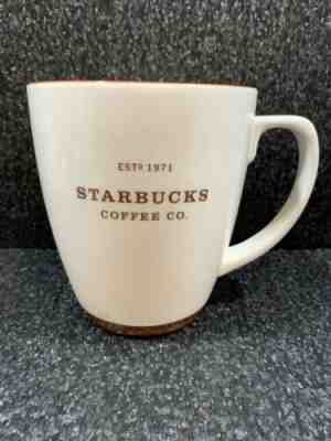 STARBUCKS COFFEE 2006 Est 1971 ABBEY LOGO IVORY W/ BROWN ACCENTS MUG CUP 18 oz - Sold on eBay Jan, 9th 2020 for $25.00