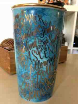 Starbucks Mermaid Siren Song ceramic double wall 12 oz blue green tumbler 2016 - Sold on eBay Jan, 9th 2020 for $60.00