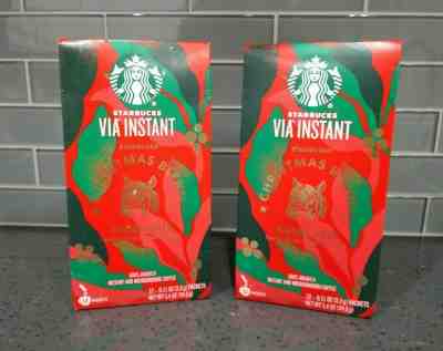 Nip Lot 2 24 Packets Starbucks Via Instant Christmas Blend Vintage 2019 Exp 6/20 - Sold on eBay Jan, 9th 2020 for $23.95
