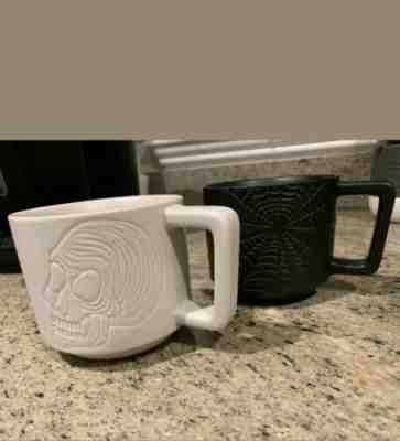 NEW Starbucks Halloween 2019 Skull & Spiderweb Set Of 2 Coffee Mugs Cup Tumbler - Sold on eBay Jan, 9th 2020 for $30.00