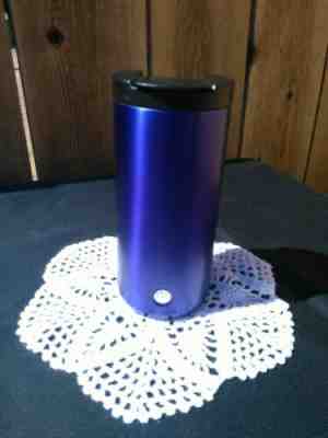 STARBUCKS Vacuum Insulated Flip-Top BLUE Stainless Steel Tumbler 12 oz - Sold on eBay Jan, 9th 2020 for $24.95