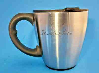 VINTAGE STARBUCKS STAINLESS STEEL 12 OZ BARISTA TRAVEL MUG WITH LID - Sold on eBay Jan, 9th 2020 for $18.99