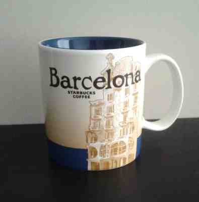 2013 STARBUCKS Barcelona Coffee Mug 16 oz - w/ flaw (pls READ) - Sold on eBay Jan, 9th 2020 for $33.50