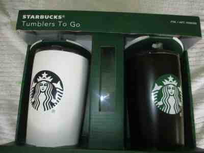 GIFT PACK STARBUCKS TUMBLERS TO GO (2) STAINLESS STEEL VACUUM TRITAN STRAWS  - Sold on eBay Jan, 9th 2020 for $24.99