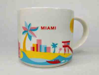 Starbucks Coffee You Are Here Collection Ceramic Mug Cup Miami Theme Beach FL - Sold on eBay Jan, 9th 2020 for $24.88